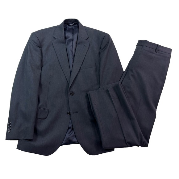 Jos A Bank 40R 34x30 2pc Pant Suit Navy Blue Signature Collection Traditional
